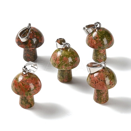 Natural Unakite Pendants GG-CBAA0EE-05P-01-1