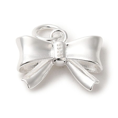 925 Sterling Silver Bowknot Charms STER-K180-01S-1