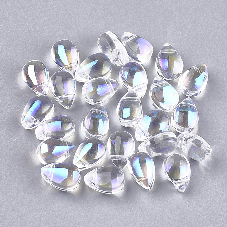 Transparent Glass Charms GGLA-S042-05A-1