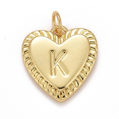 Rack Plating Real 18K Gold Plated Brass Pendants KK-E260-01G-K-1