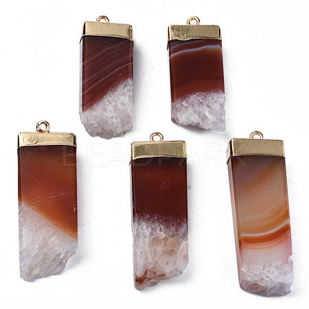 Natural Agate Pendants G-Q998-039D-1