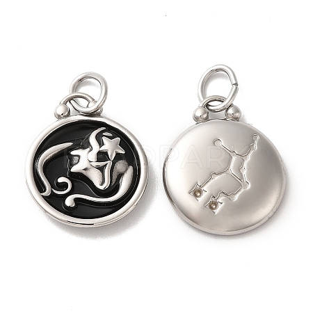 304 Stainless Steel Enamel Pendants STAS-A080-43P-06-1