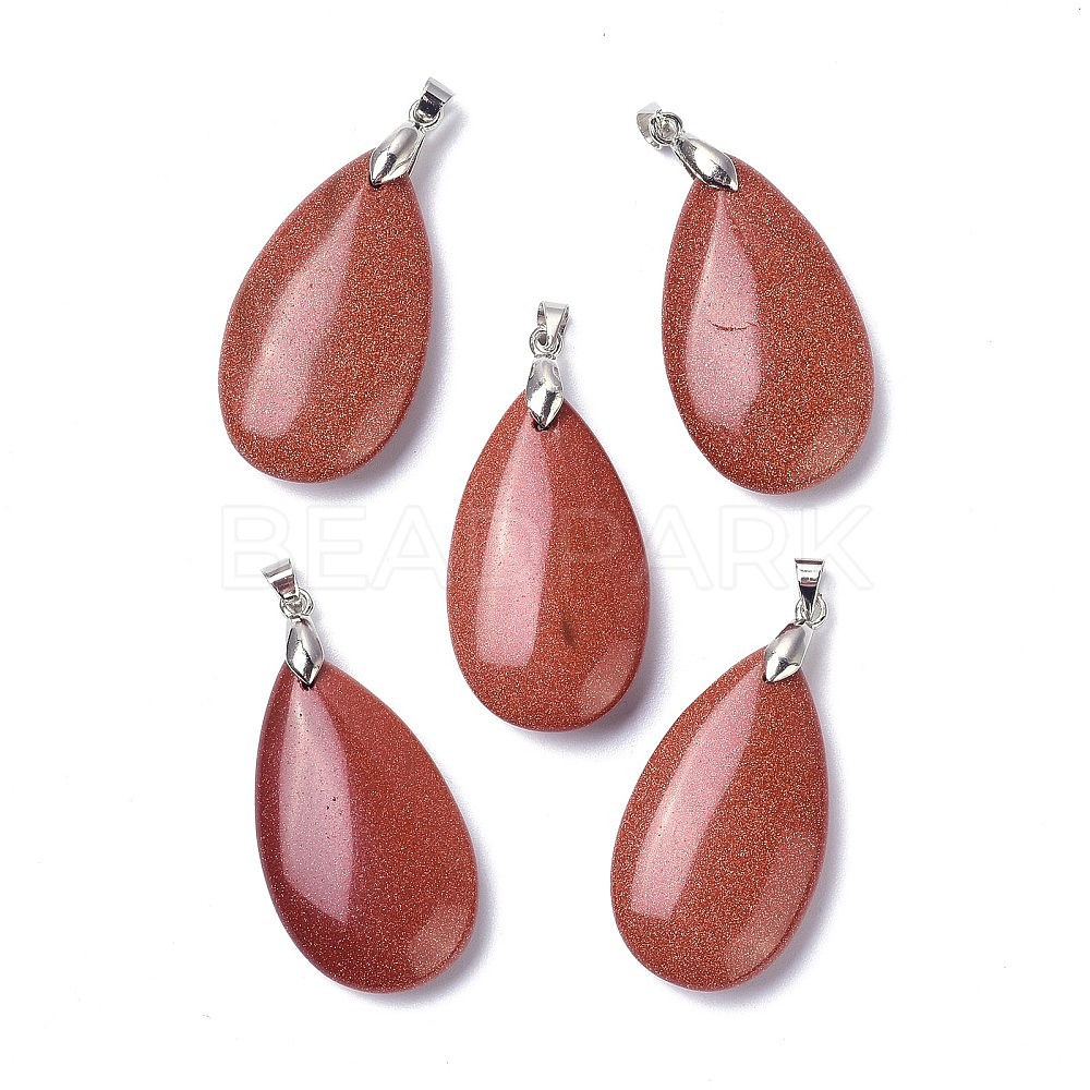 Synthetic Goldstone Pendants - Beadpark.com