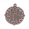 Zinc Alloy Pendant Settings for Cabochon & Rhinestone PALLOY-A15290-R-LF-2