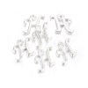 Silver Color Plated Alloy Letter Pendants PALLOY-J718-01S-H-2