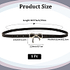 Alloy Bowknot PU Leather Chain Belts for Women AJEW-WH20019-67G-01-2