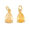 Brass & Glass Pendants KK-Q085-16G-07-1