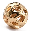 Long-Lasting Hollowed Plated Brass Beads KK-O133-003B-G-3