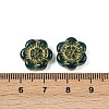 Baking Paint and Golden Metal Enlaced Glass Beads DGLA-T004-10E-3