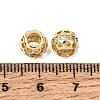 Brass Micro Pave Clear Cubic Zirconia European Beads KK-CBA3C32-10G-2