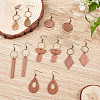 SUNNYCLUE DIY Walnut Wood & CCB Plastic Pendants Dangle Earring Making Kits DIY-SC0012-43AB-3