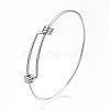 Adjustable 304 Stainless Steel Expandable Bangle Making X-BJEW-G546-01P-1