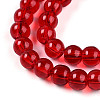 Baking Paint Transparent Glass Beads Strands DGLA-N006-6mm-10-3