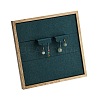12-Slot Square Wooden Picture Frame Earring Orgainzer Holder with Microfiber Earring Display Cards EDIS-M003-01-1