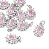 SHEGRACE Brass Micro Pave Cubic Zirconia Pendants XGRQ2O306-446B-P-1