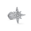 316L Surgical Stainless Steel Micro Pave Clear Cubic Zirconia Cartilage Earrings for Women Men WG67427-05-1