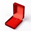Rectangle Velvet Ring Jewelry Boxes OBOX-F002-32-2