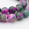 Natural Fire Crackle Agate Faceted Round Beads Strands G-A134-02F-10mm-1