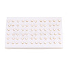 Brass Natural Pearl Stud Earrings PEAR-N020-08F-4