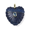 Dyed Natural Lapis Lazuli Carved Pendants G-C276-01G-16-1