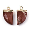 Natural Red Jasper Pendants G-N326-57F-2