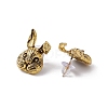 Alloy Rabbit Stud Earrings with 925 Sterling Silver Pins for Women LS-EJEW-I275-01AG-2
