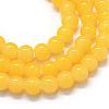 Baking Paint Imitation Jade Glass Round Bead Strands DGLA-Q021-10mm-30-1