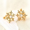 Brass Micro Pave Clear Cubic Zirconia Cuff Earrings EJEW-F370-25G-6