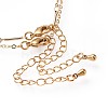 Brass Initial Pendants Necklace Sets NJEW-JN02511-5