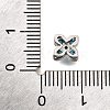 Brass Micro Pave Cubic Zirconia Beads KK-D356-03B-P-3