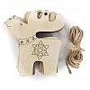 Unfinished Wood Pendant Decorations XMAS-PW0001-170-01-1