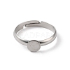 Non-Tarnish 304 Stainless Steel Pad Ring Settings STAS-K278-11A-P-2