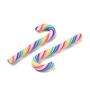 Christmas Candy Cane Handmade Polymer Clay Beads CLAY-P005-04D-2