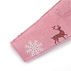 Christmas Burlap Ribbon SRIB-WH0006-15F-2