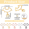 30 Sets 5 Colors Alloy Swivel Clasps FIND-SC0017-69-2