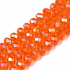 Electroplate Glass Beads Strands X-EGLA-A034-T8mm-B22-4