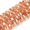 Transparent Electroplate Glass Beads Strands EGLA-N006-078H-1