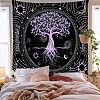 Polyester Tree of Life Pattern Trippy Wall Hanging Tapestry TREE-PW0001-32A-02-1