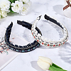 2Pcs 2 Colors Floral Hair Bands Embellishments for Women OHAR-CY0001-19B-4