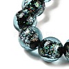 Handmade Dichroic Foil Glass Beads Strands DICH-U001-06H-3