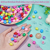 360Pcs 12 Colors Plastic European Beads KY-NB0001-66-3