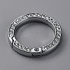 Alloy Crystal Rhinestone Spring Gate Rings FIND-WH0129-34B-P-2