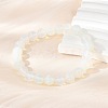 Opalite Beaded Stretch Bracelets X-BJEW-F203-01-5
