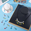 105Pcs 7 Colors Glass European Dangle Charms PALLOY-TAC0221-7