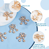 Brass Micro Pave Clear Cubic Zirconia Pendants KK-BC0010-45-4