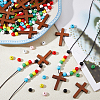 DIY Round & Cross Pendant Necklace Making Kits DIY-DC0004-02B-5