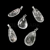 Natural Green Lodolite Quartz/Green Phantom Quartz Tumbled Stone Pendants GG-K002-06R-1