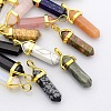 Natural/Synthetic Mixed Stone Bullet Pointed Pendants X-G-P053-G33-2