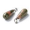 Natural Unakite Pendants G-F707-02-3