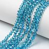 Electroplate Glass Beads Strands EGLA-A034-T8mm-I04-1
